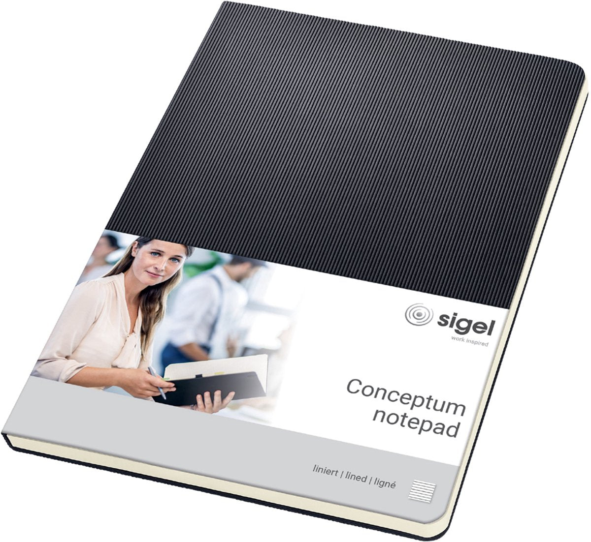 Sigel Schreibblock – Conceptum – A4 – Softcover – kariert – Schwarz – si-co802