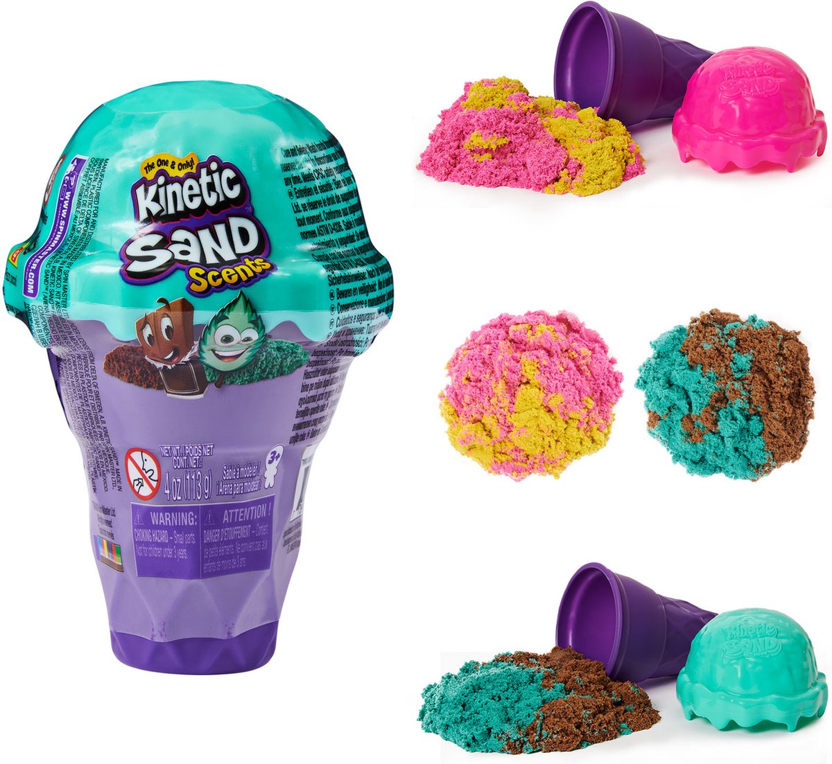 Spinmaster Kinetic Sand Eisbehälter mit Duftsand, sortiert