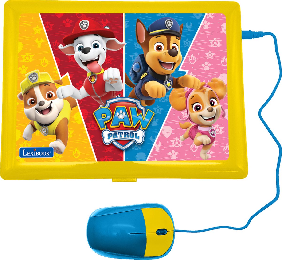 Lexibook Paw Patrol zweisprachiger, sprechender Lern-Laptop mit 170 Aktivitäten (85 in jeder Sprache), großer 6,7-Zoll-Bildschirm in Englisch und Deutsch