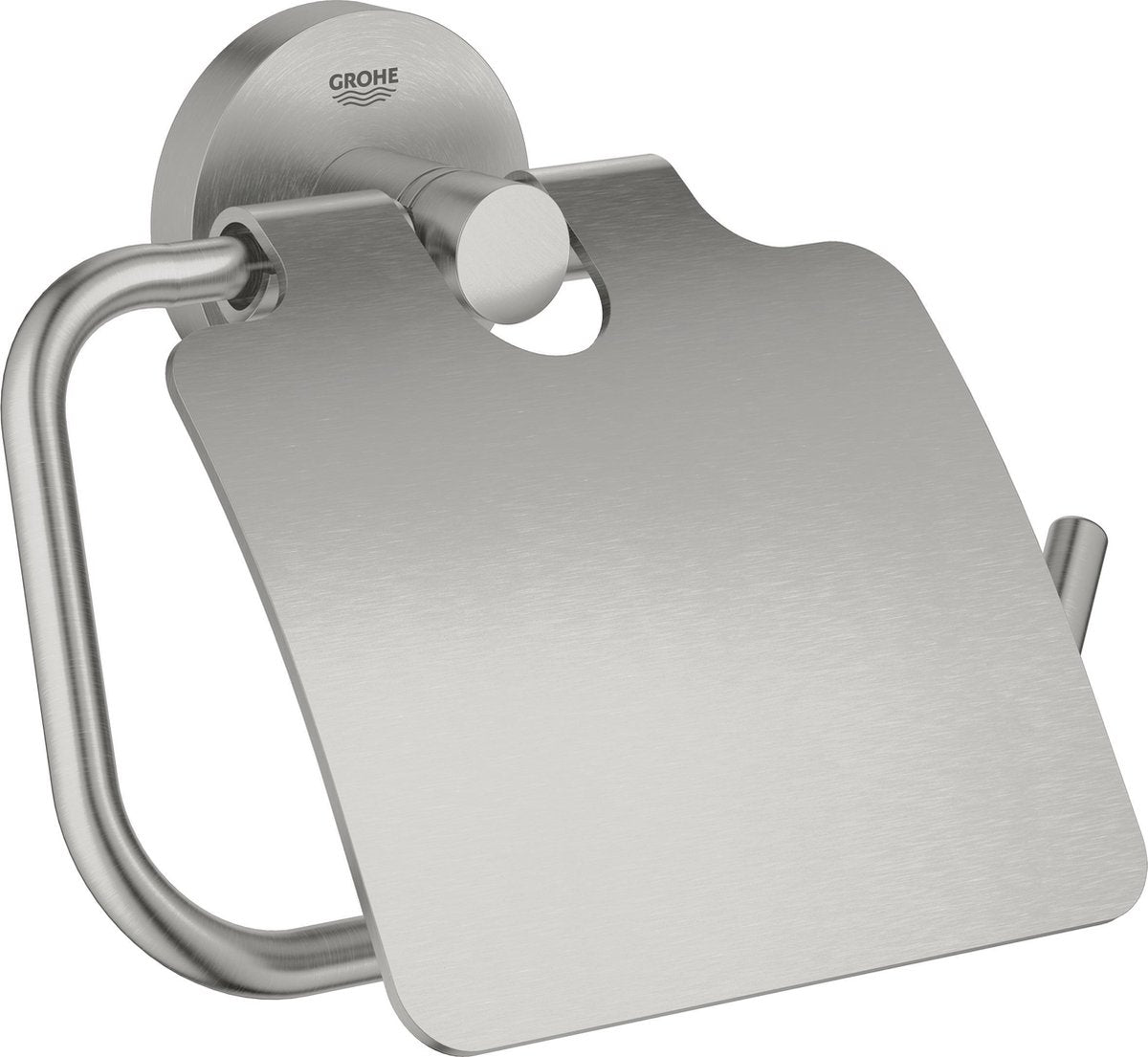 Grohe Essentials Toilettenpapierhalter – mit Deckel – Supersteel (Edelstahl) – 40367dc1