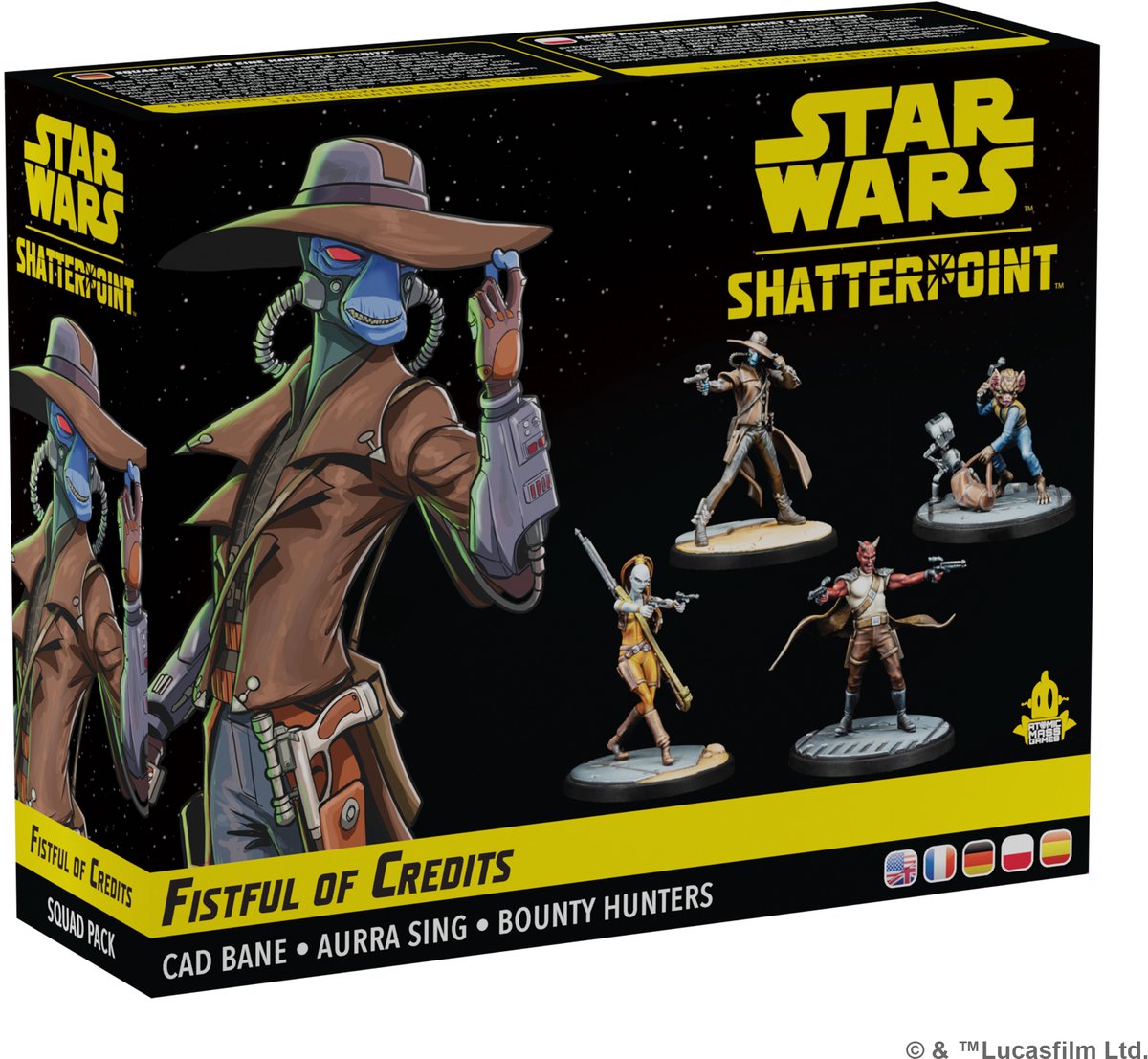 Atomic Mass Games Star Wars Shatterpoint Handvoll Credits Cad Bane Squad Pack – en fr de pl es