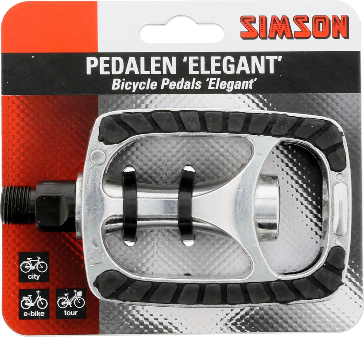 Pedale setzten elegante 9 16 Zoll Silberschwarz