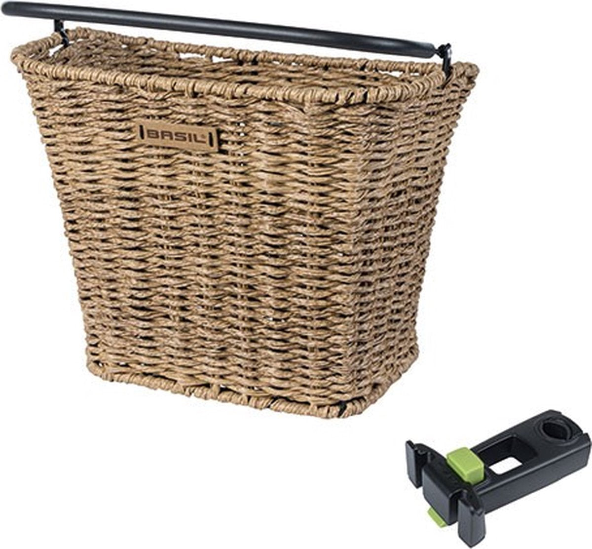 Basilikum Bremen Rattan Look KF - Fahrradkorb - Bond - einschließlich Basil KF Vorher