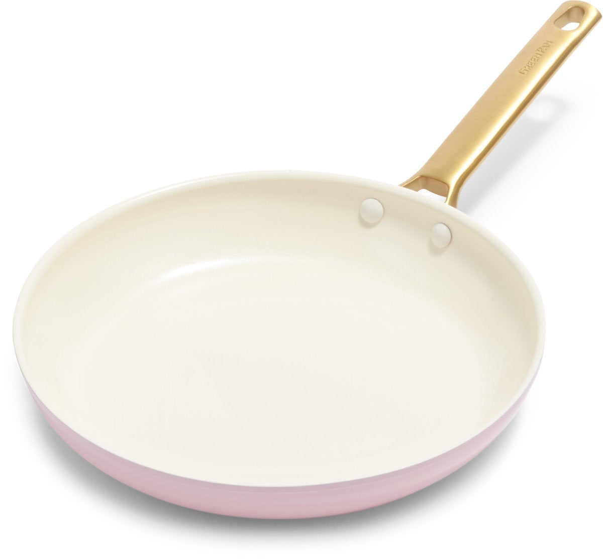 Greenpan Padova rosa Keramik-Induktionsbratpfanne 28 cm – PFAS-frei – Induktionsbratpfanne – ofenfest bis 200 °C – spülmaschinenfest – Edelstahlgriffe – rosa