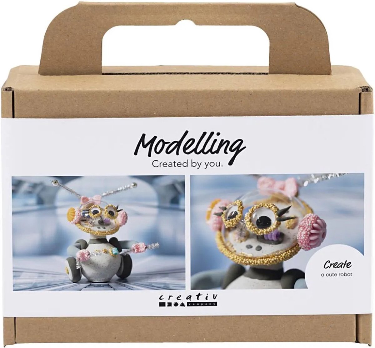Kreativunternehmen https: www.cchobby.nl mini-hobbyset-boetseren-robot-grey-pink-1-doos