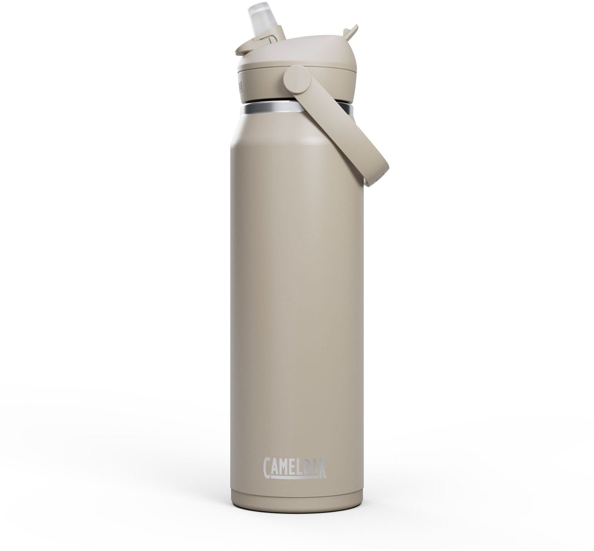 Camelbak Thrive Flip Straw Trinkflasche – 1 l – Edelstahl – mit Strohhalm – Isolierwasserflasche – Beige