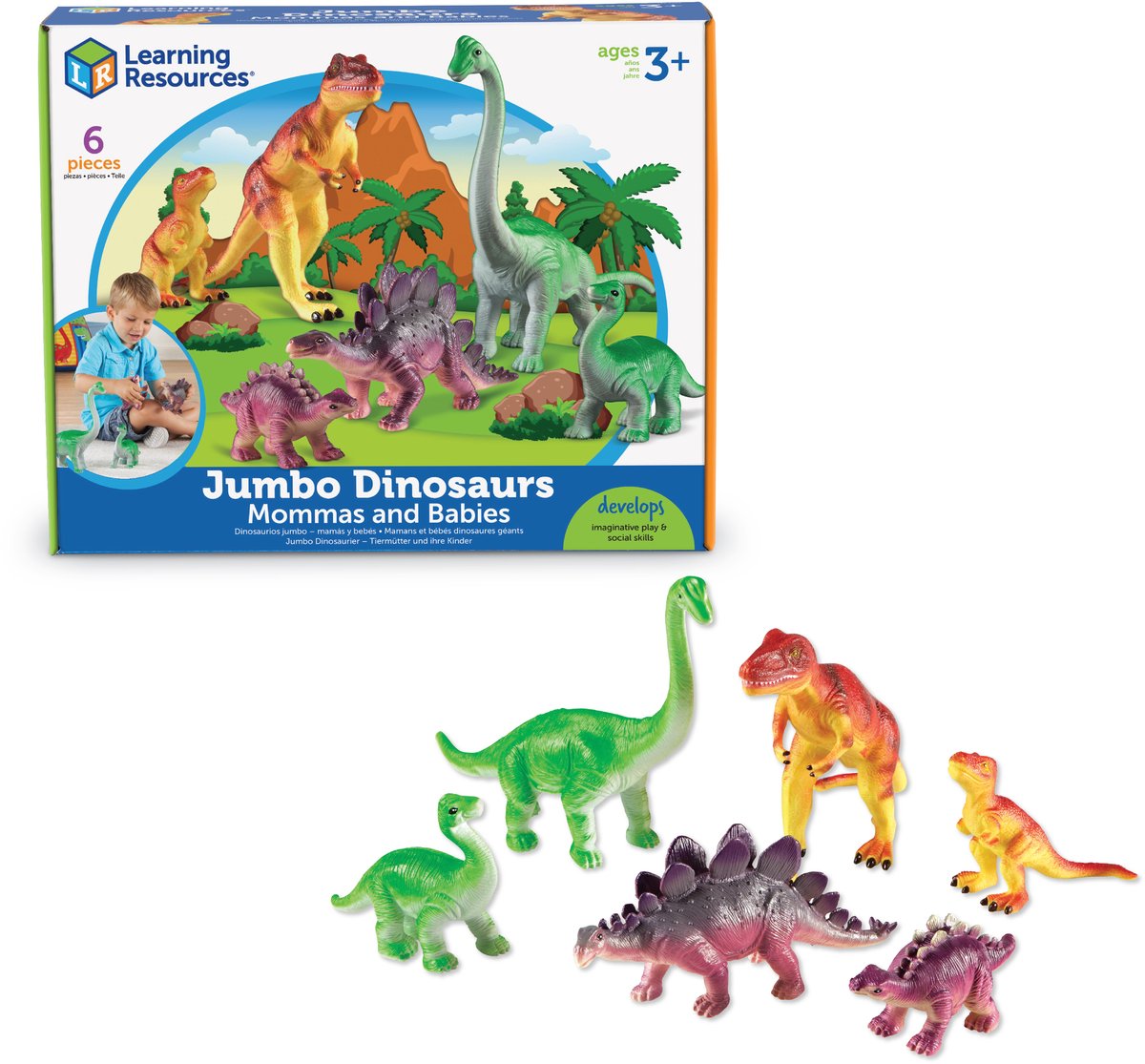 Lernressourcen Jumbo-Dinosaurier – Mamas und Babys – 3+