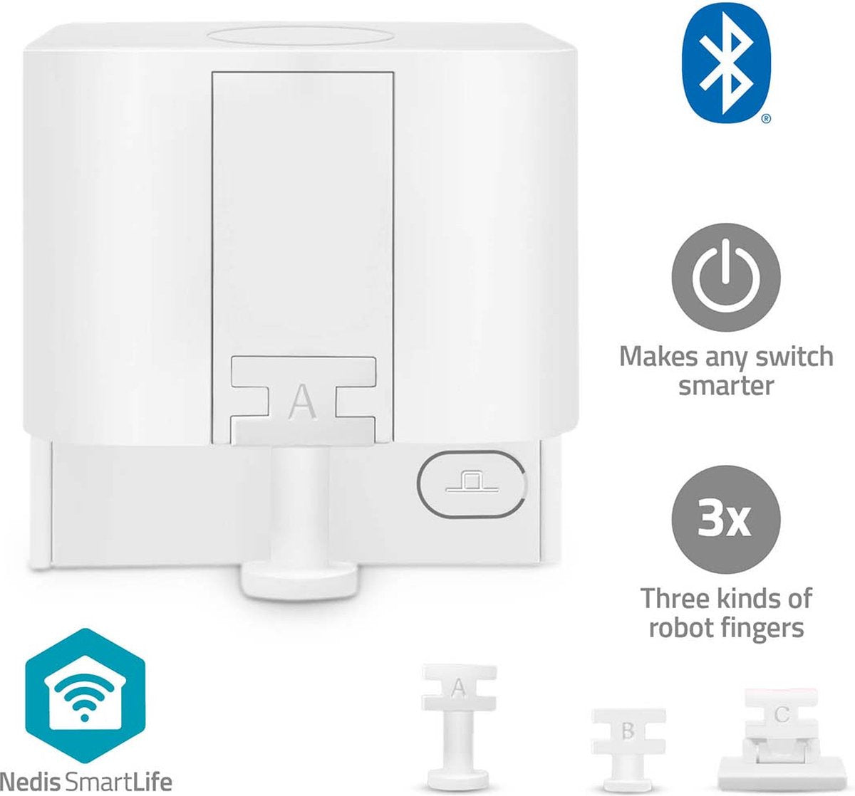 Nedis Smartlife Fingerroboter – CR2 – 1000 mAh – Bluetooth – drei Arten von Fingern