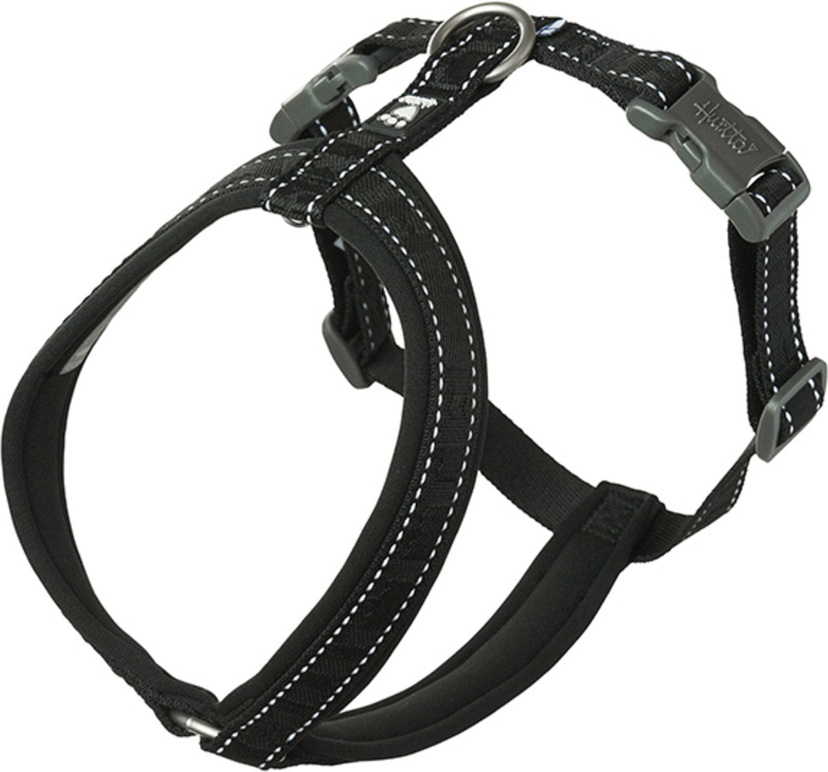 Hurtta Geschirr Casual Y-Eco Schwarz – Hundegeschirr – 50–60 cm