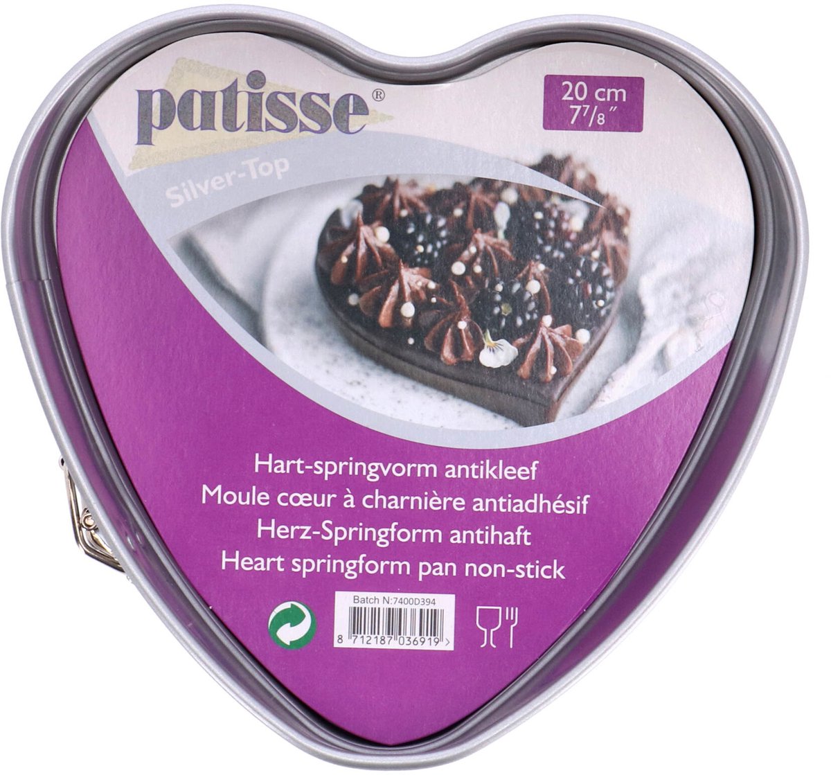 Patisse Silver-Top-Herz-Springform 20 cm