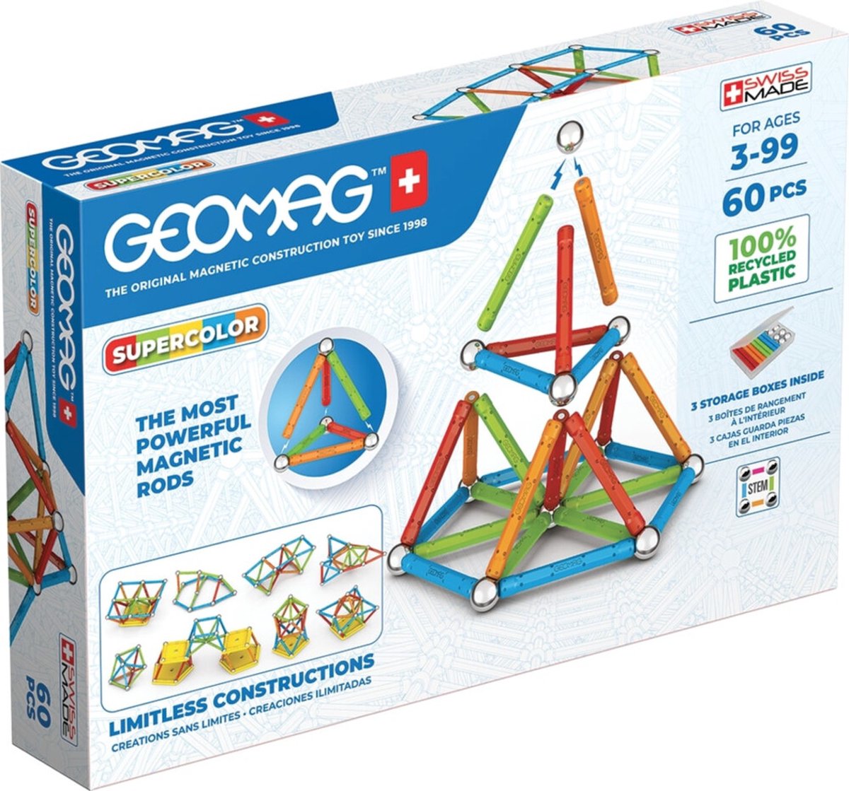 Geomag Super Color Recycling, 60 Stk.