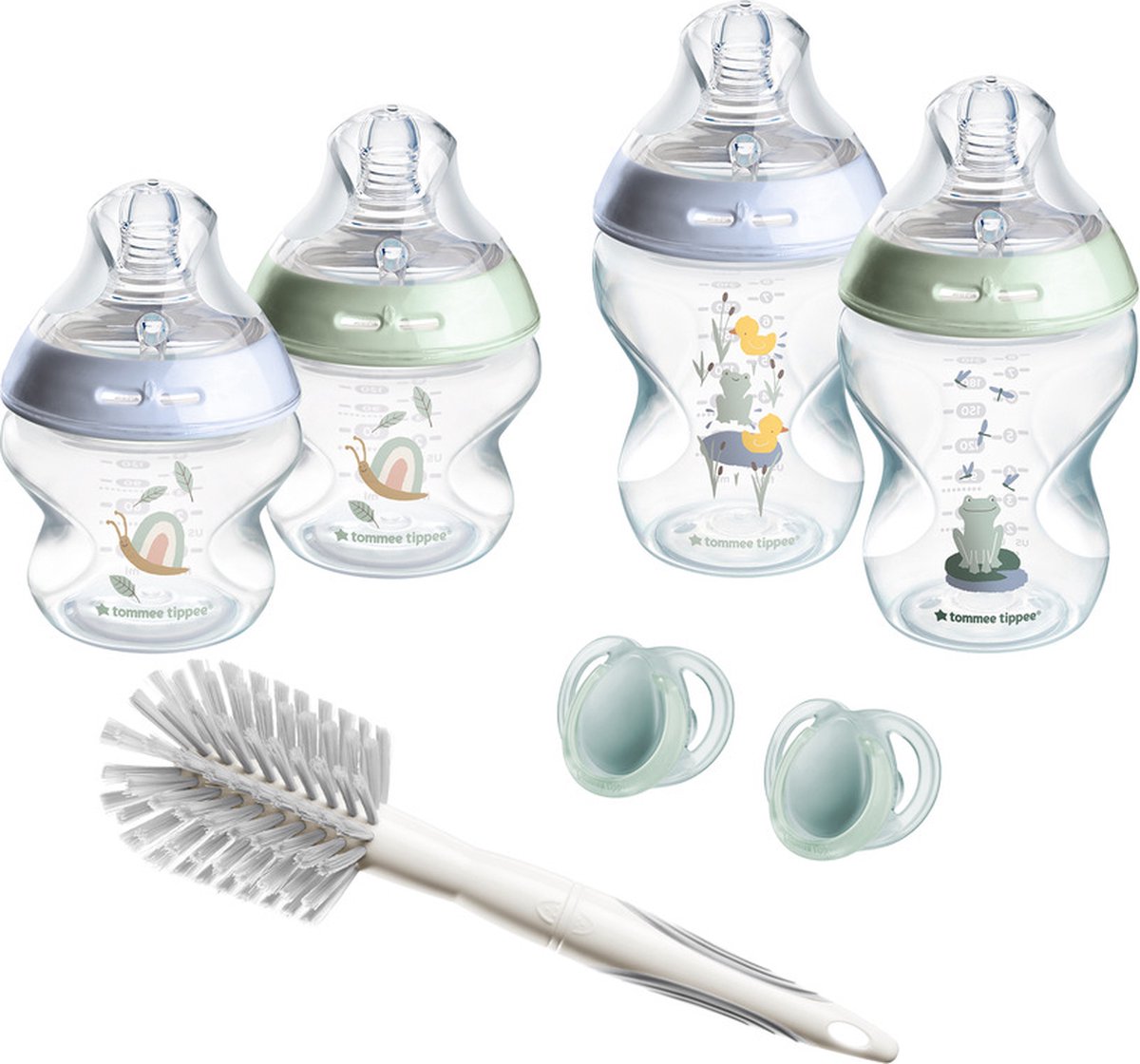 Tommee Tippee Natural Start Babyflaschen-Starterset – 150-ml- und 260-ml-Flaschen für Neugeborene ab 0 Monaten – blau