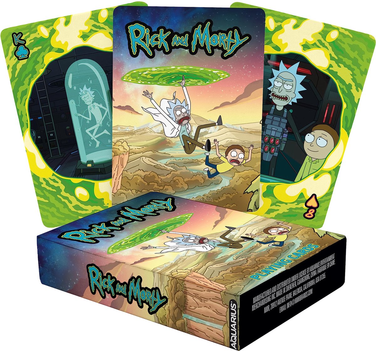 Wassermann-Rick-and-Morty-Spielkarten – offiziell lizenziert