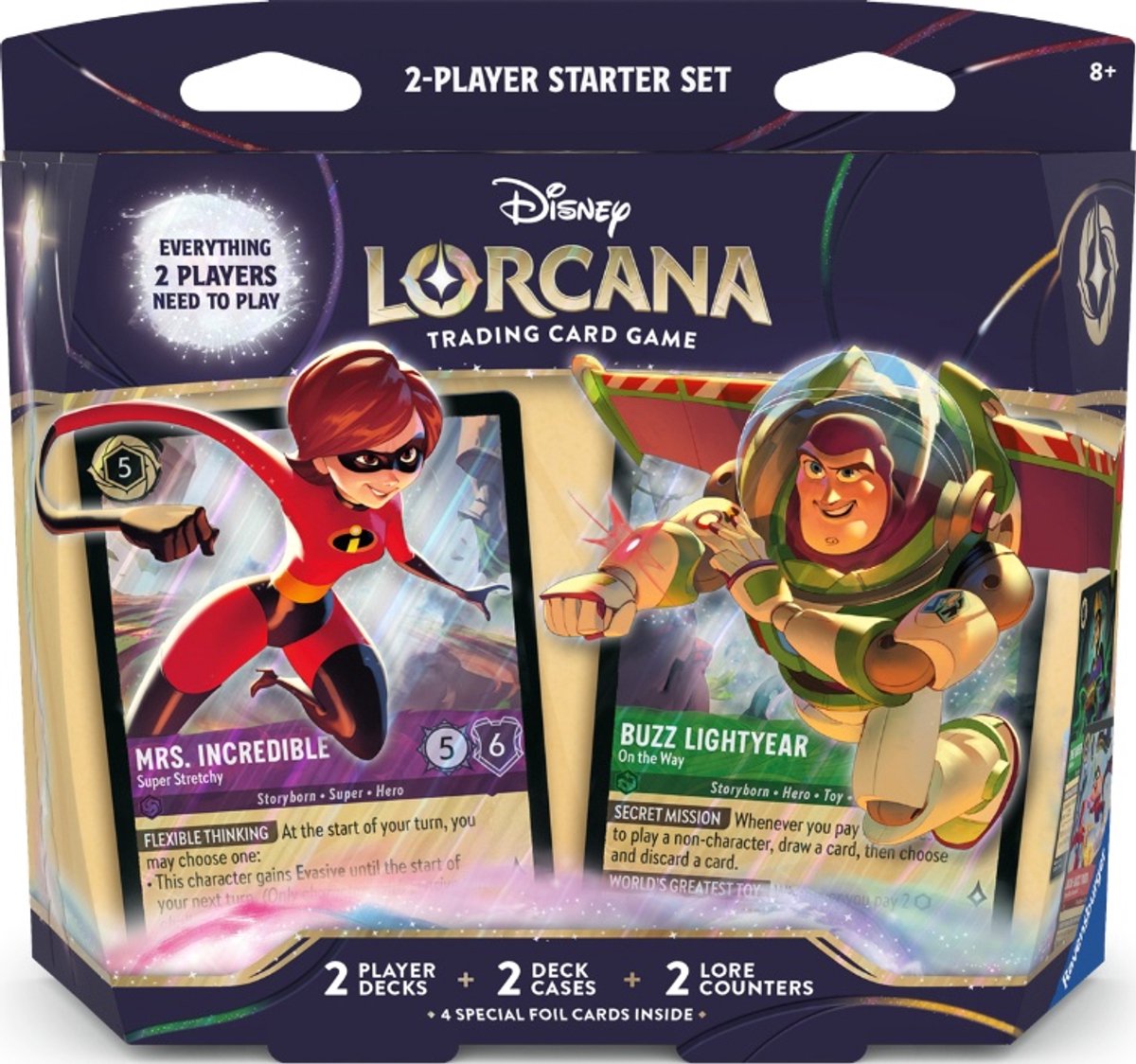 Disney Lorcana: Wilds unbekannt – 2-Spieler-Starterset | Frau. unglaubliches Buzz-Light-Jahr