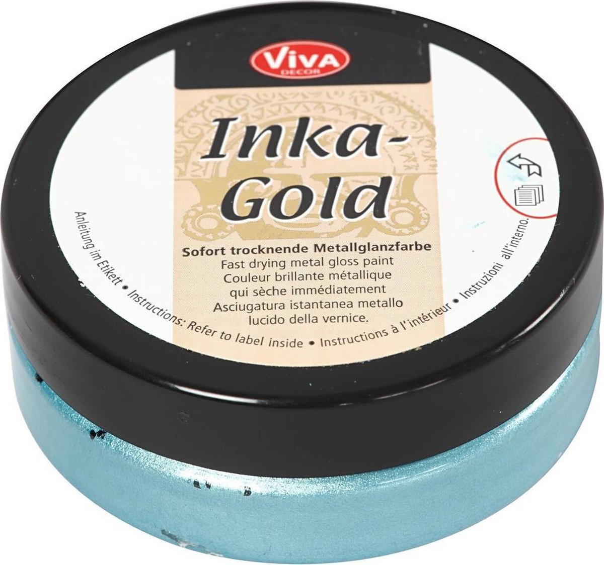 Creativ Company Inka -gold Glosswax - Türkis, 50 ml