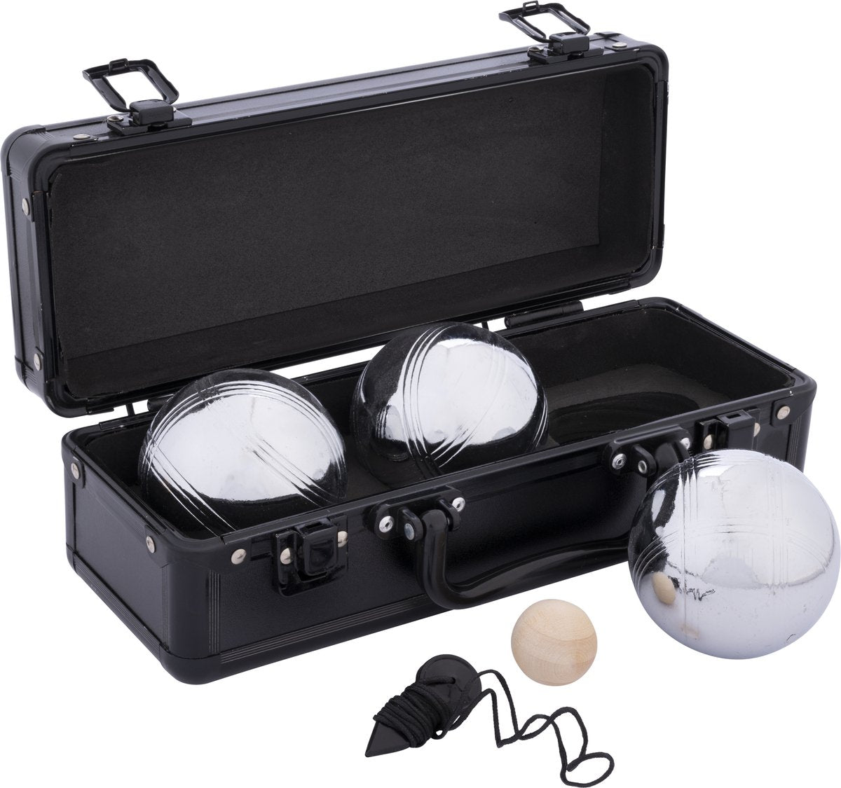 Engelhart Jeu de Boules 3 Kugeln im schwarzen Aluminiumkoffer