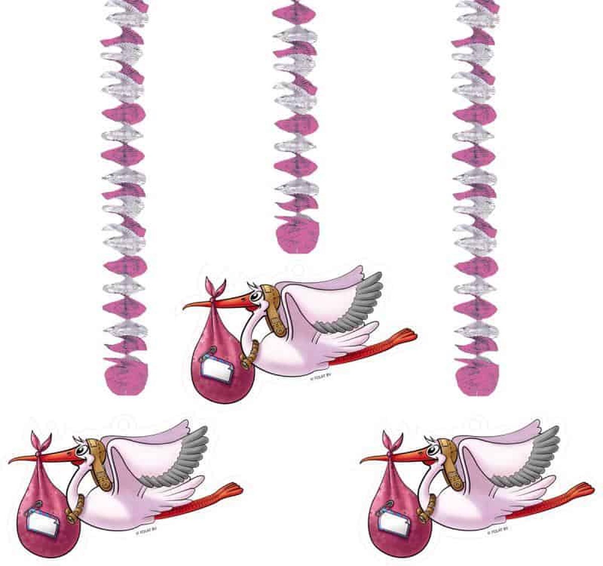 Folat BV Pink Hanging Decoration, 3..