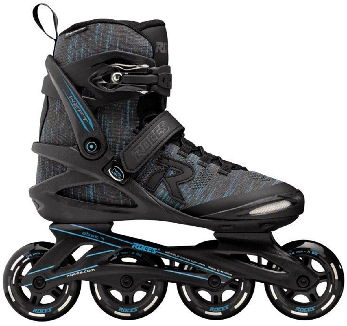 Roces Weft Thread 84 Inline-Skates Erwachsene – 4x84mm Rollen – Fitness-Inline-Skates – Schwarz Blau – Größe 42