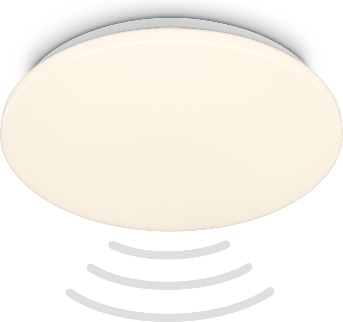 Briloner - LED-Badezimmerlampe - Badezimmerbeleuchtung mit Bewegungsmelder - warmweißes Licht - ø35 x 5,5 cm - Weiß