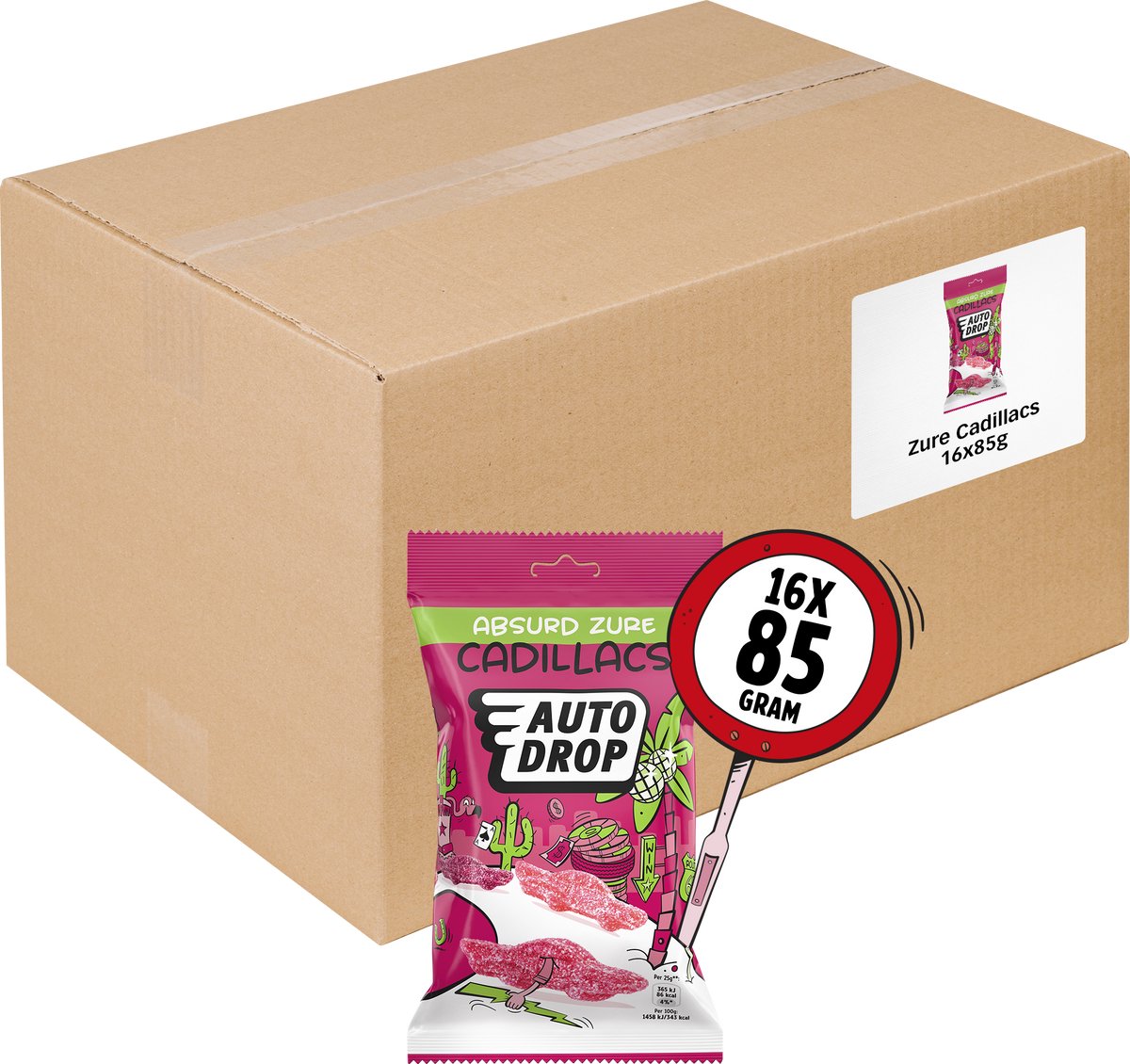 Autodrop Snackpaket saure Cadillacs (16x 85gr)