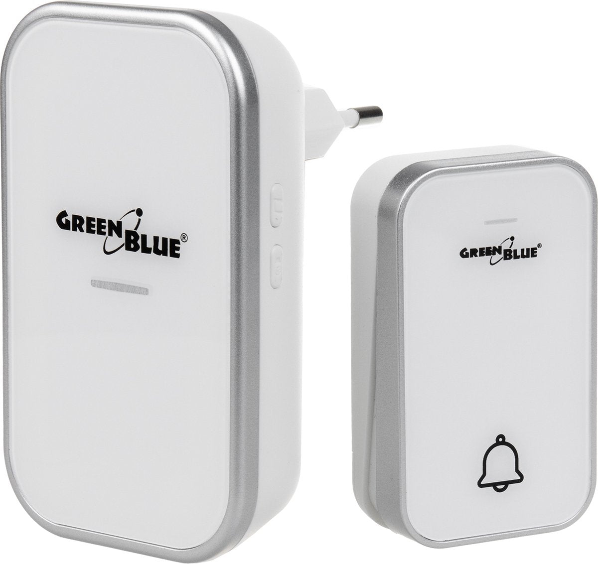 Greenblue – Türklingel – kinetisch, batterielos, kabellos – 38 Melodien – Reichweite bis zu 200 m, IP44 – Weiß