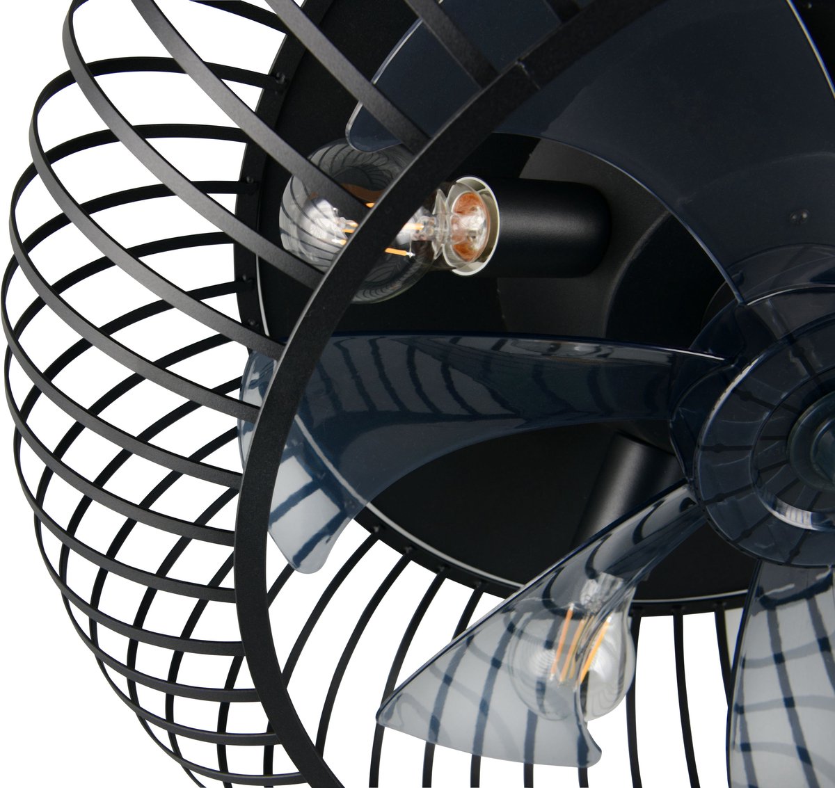Rl Live Your Light Reality Johanna – Ventilator – Schwarz matt – exkl. 3x E27 4 W - Fernbedienung - 3 Geschwindigkeitsstufen - Sommer- und Wintermodus