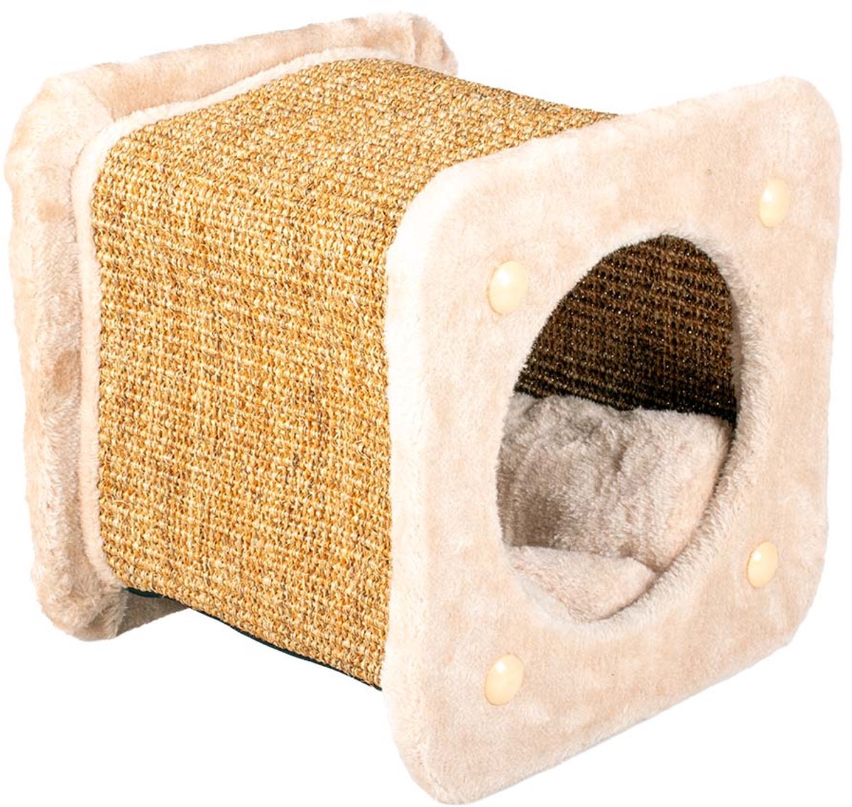 Duvo plus Entspannung! Kratztunnel quadratisch 30x30x28cm beige