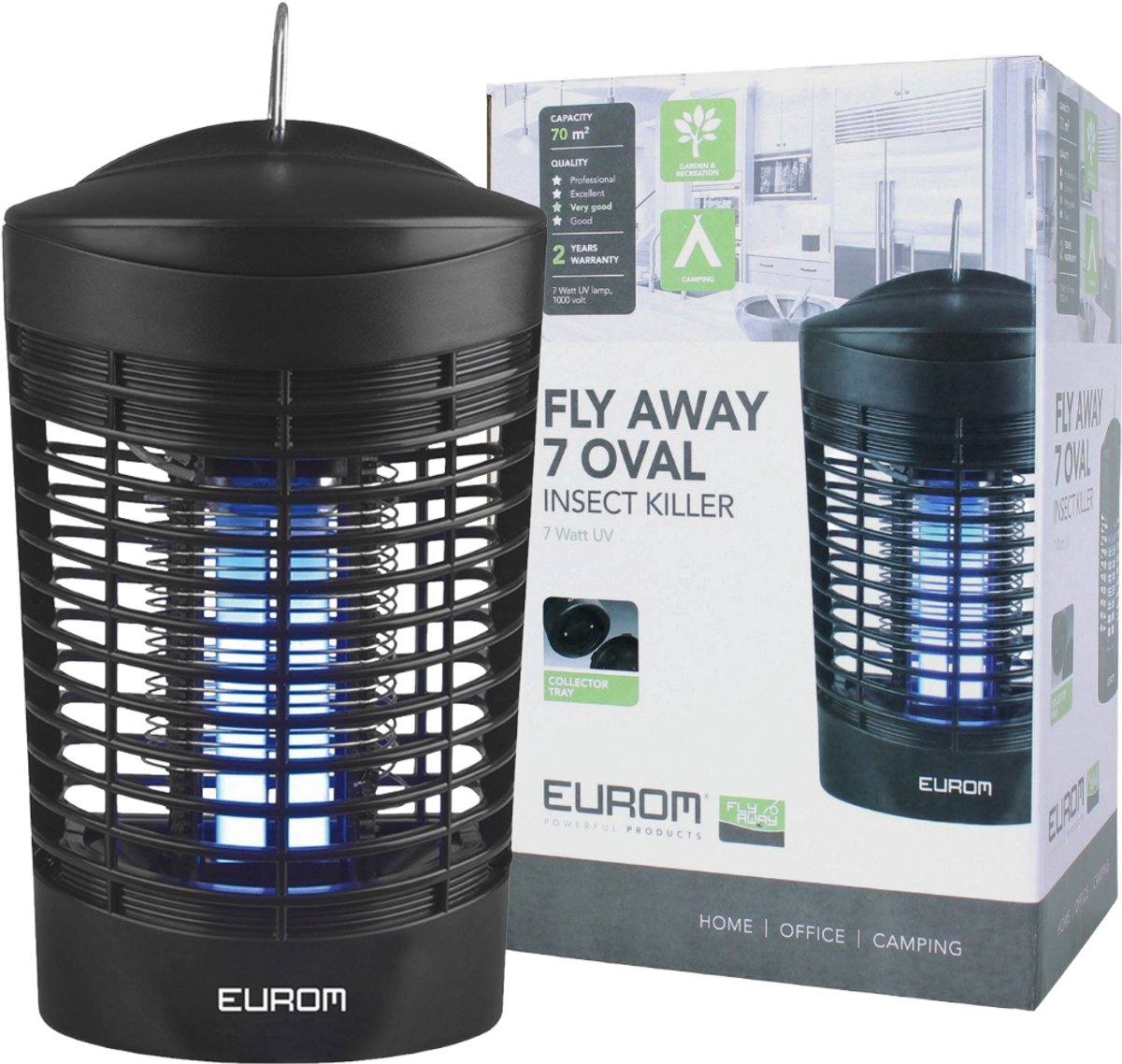 Eurom Insektenvernichter fliegt weg 70m2 7w