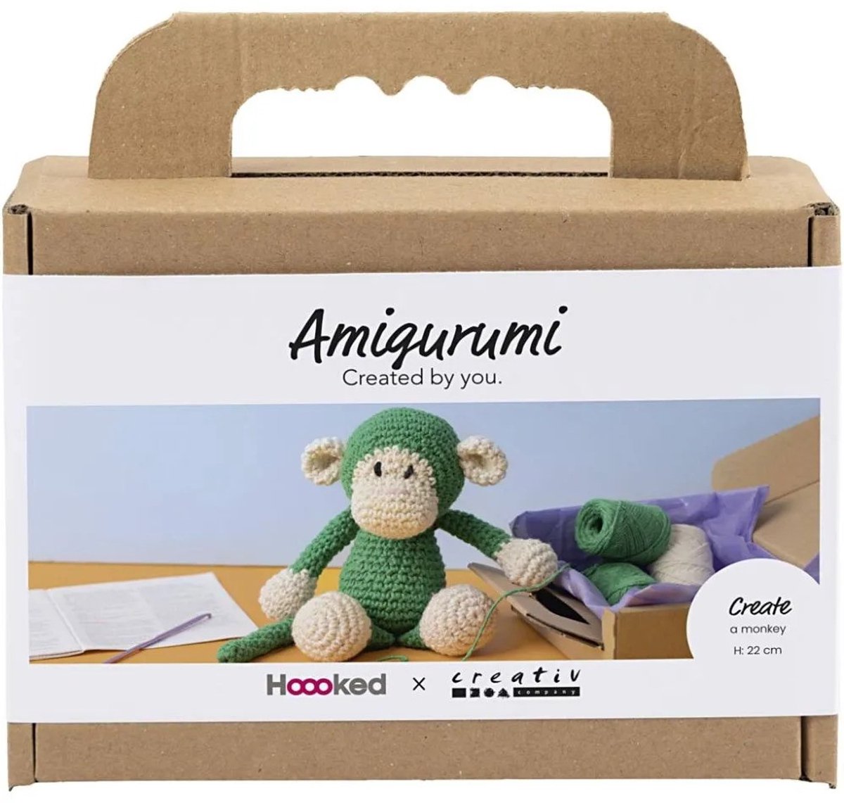Kreativunternehmen https: www.cchobby.nl hobbyset-amigurumi-aap-groen-off-white-1-doos
