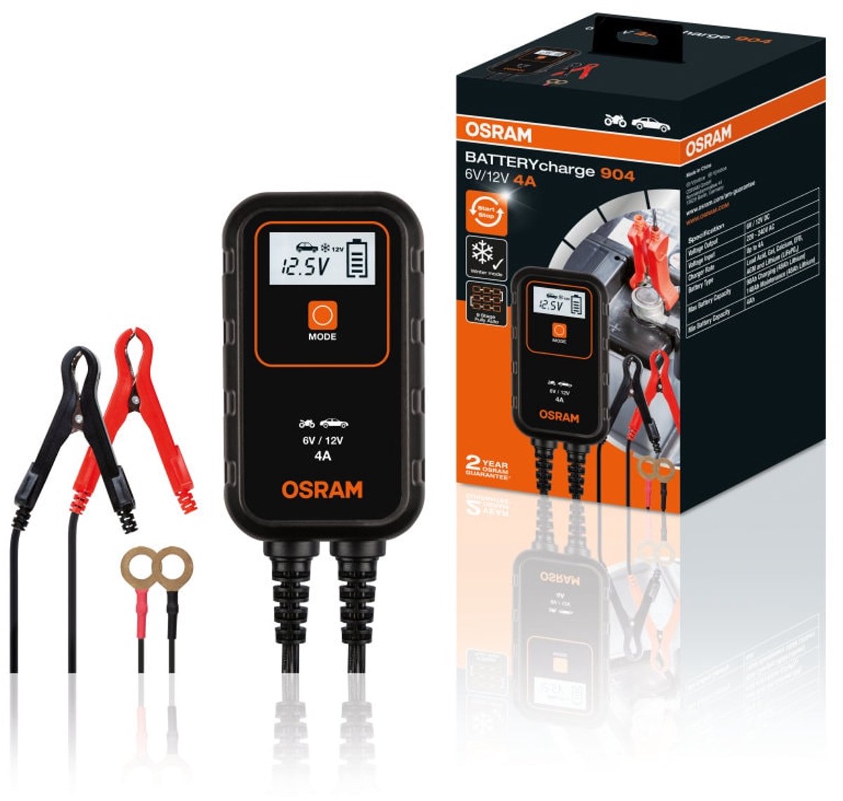 Tcp Osram Batterieladegerät 6 12 Volt 4 Ampere