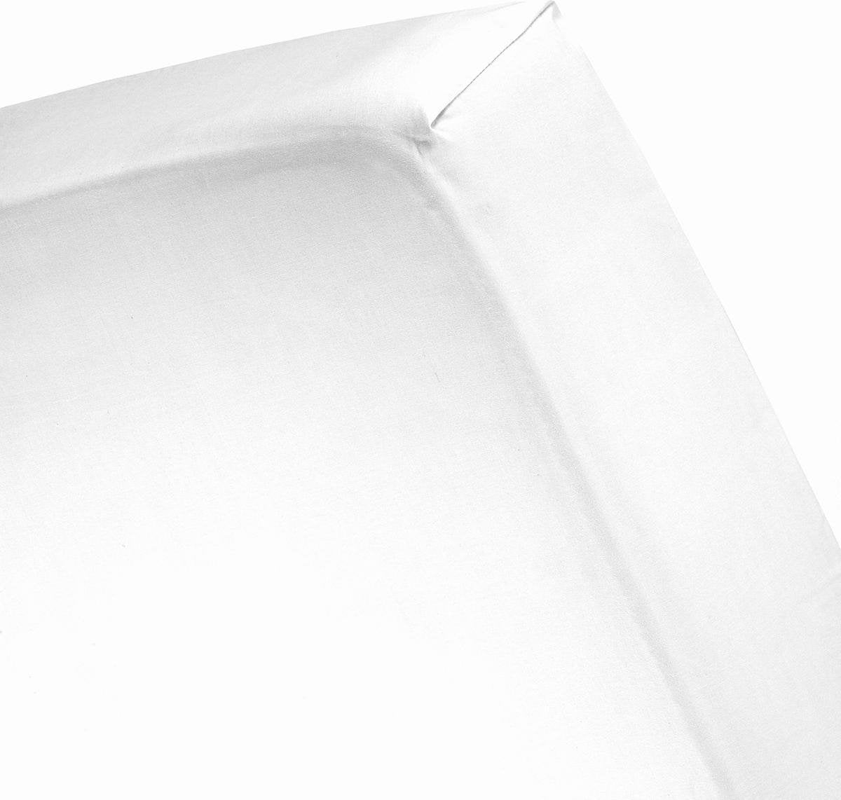 Cinderella sundays hoeslaken - 100% katoen-satijn - 80x200 cm - tot 25 cm - wit