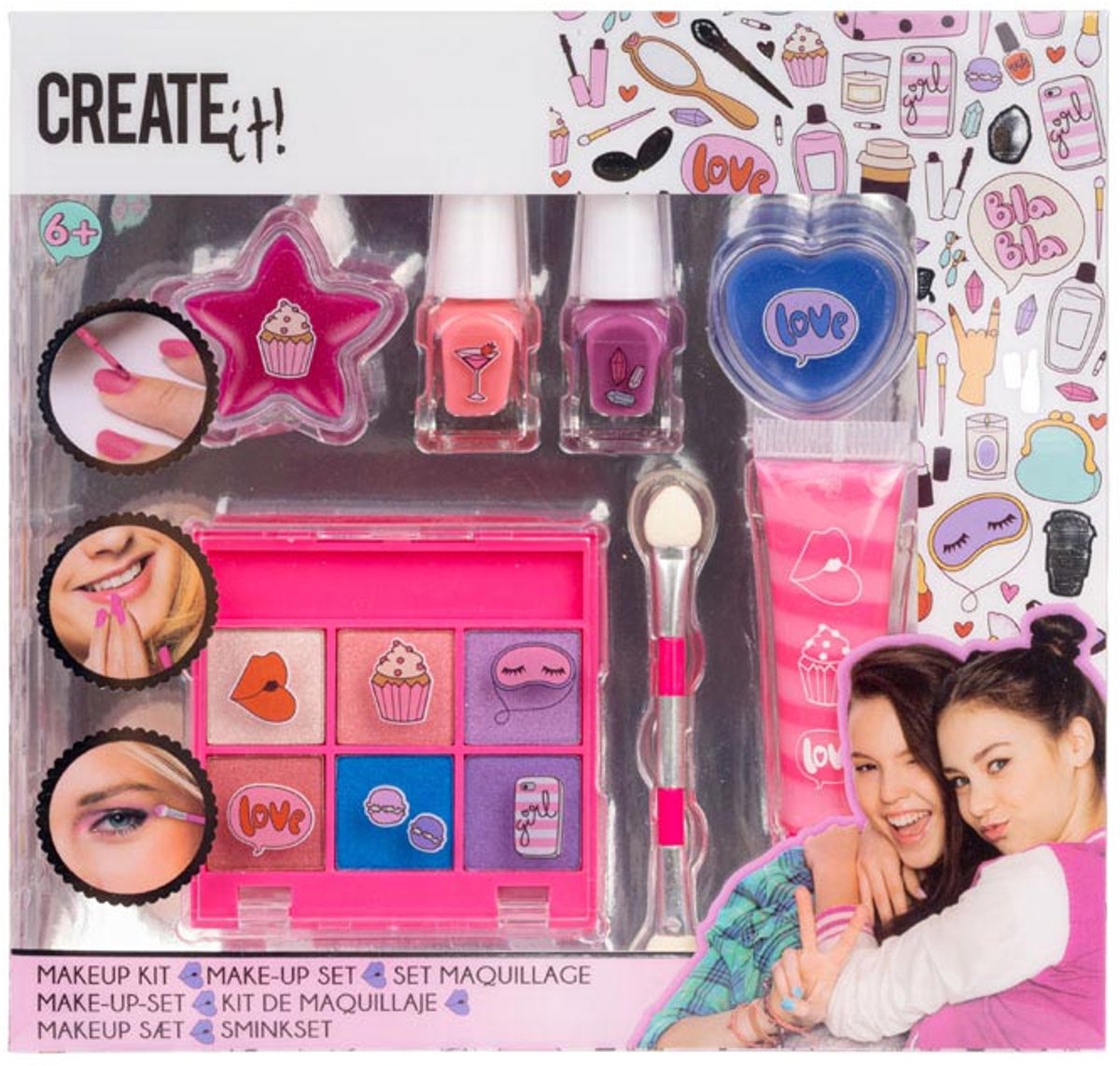 Erstelle es! Beauty-Make-up-Set rosa lila