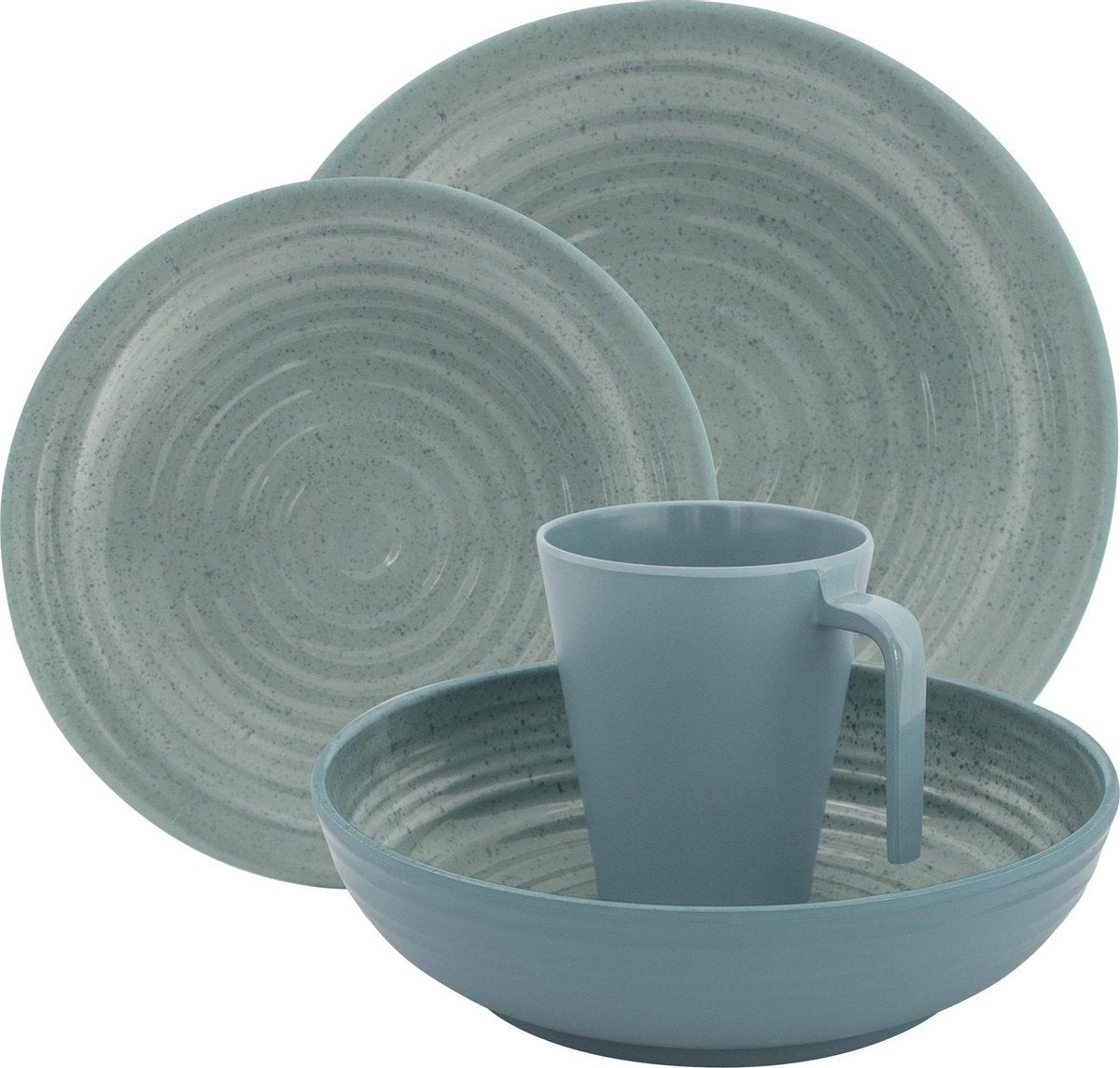 Eurotrail 16-teiliges Service Set Denia Melamine Sky Blue
