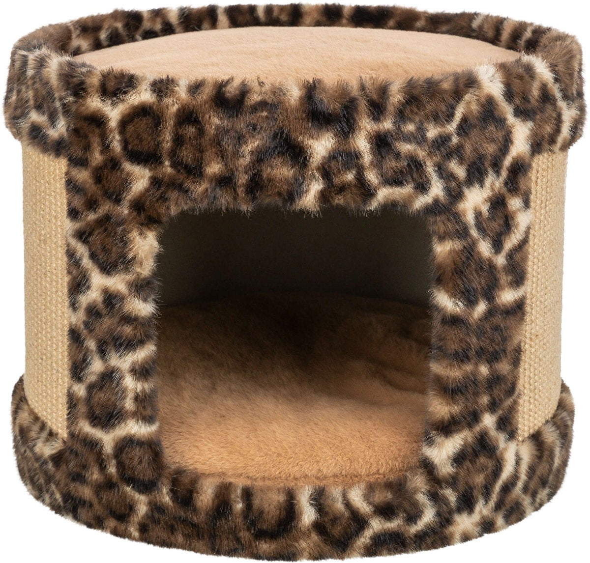 Trixie Kratztonne Leo-Leopardenmuster braun