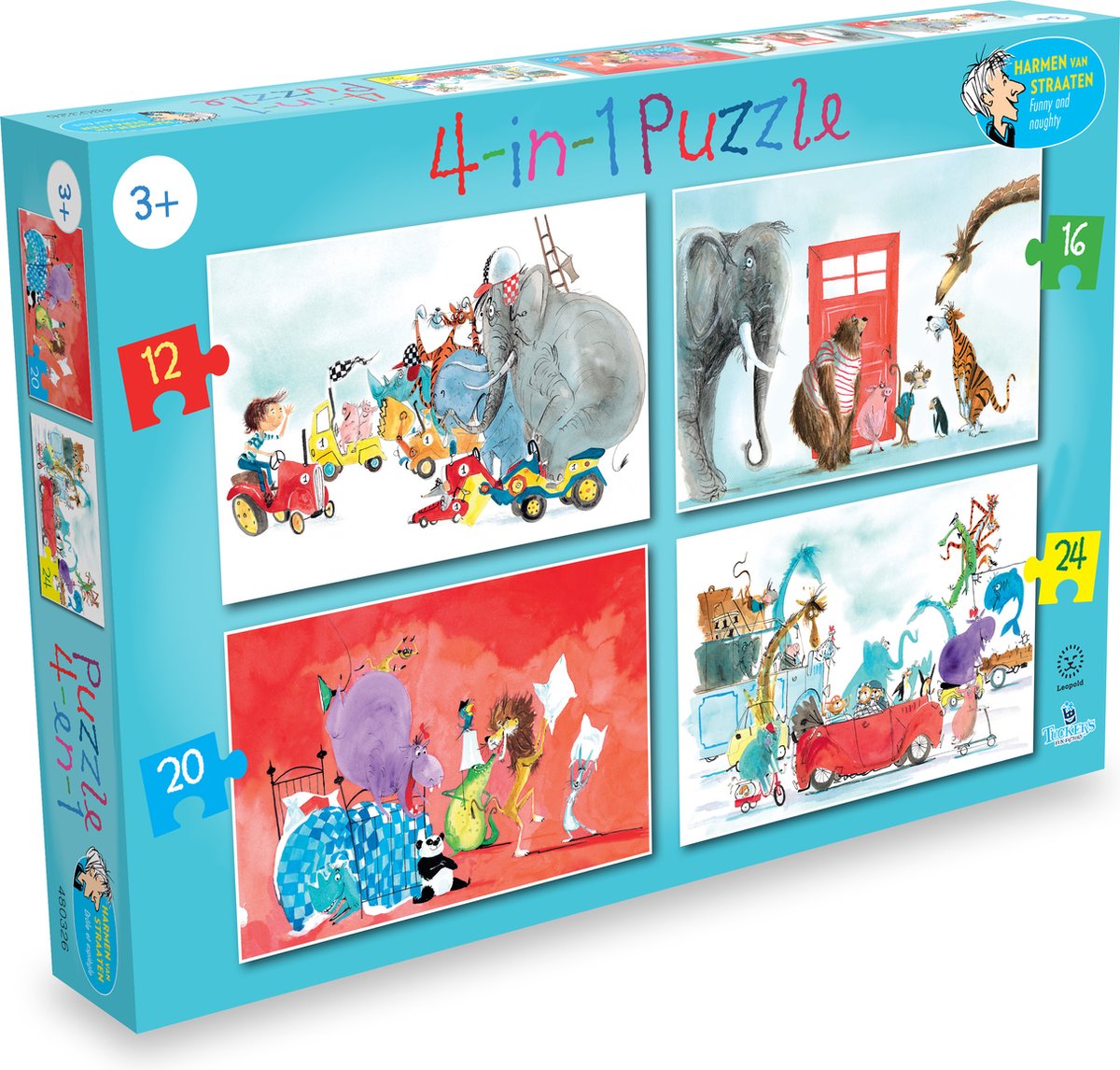 Leopold 4-in-1 puzzle grappig en ondeigend