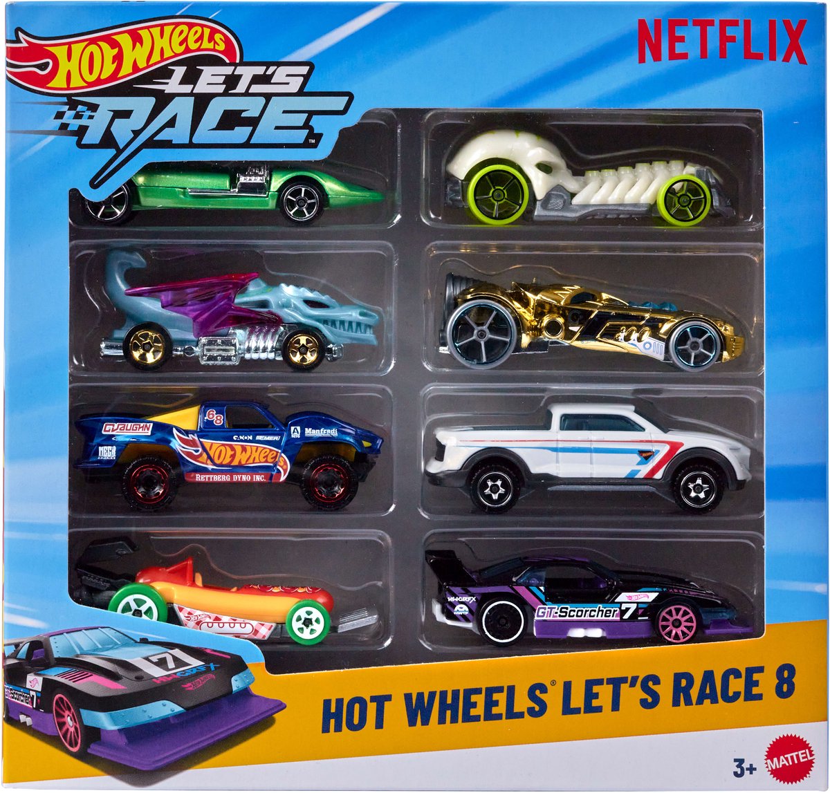 Hw Diecast 8er-Pack Let's Race