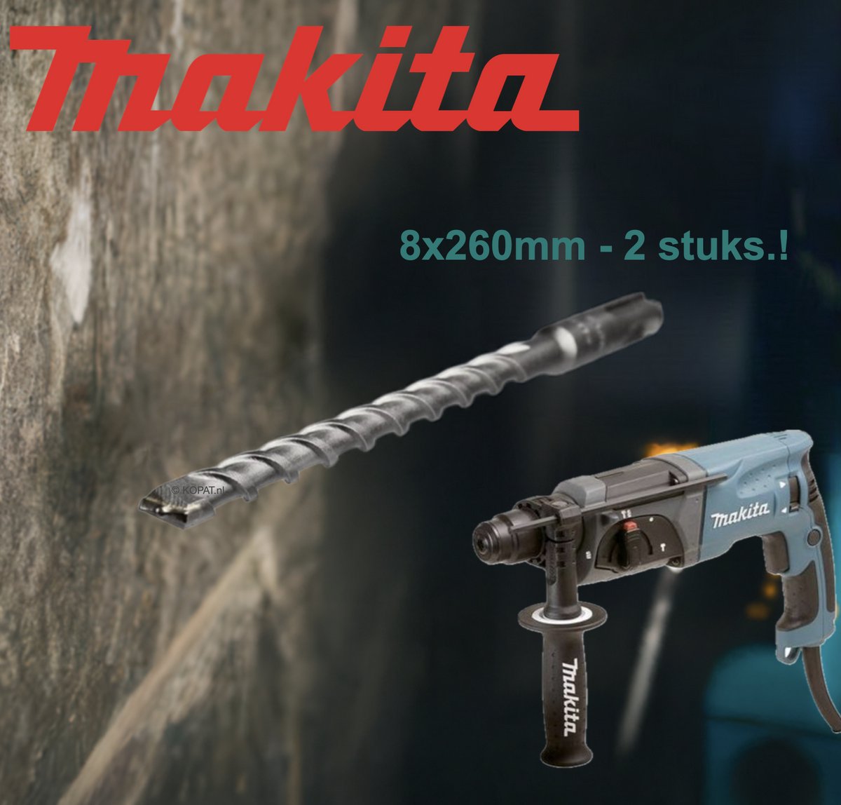 Makita - B2S Betonbohrer 8x260mm SDS-Plus - 2 Stück