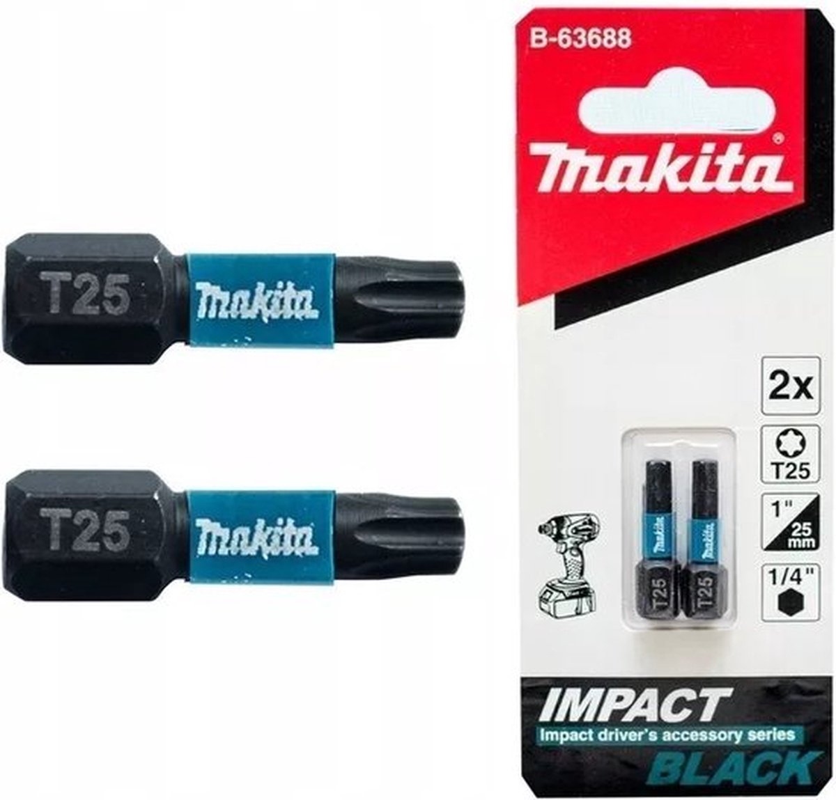 Makita slagschroefbit t25x25mm