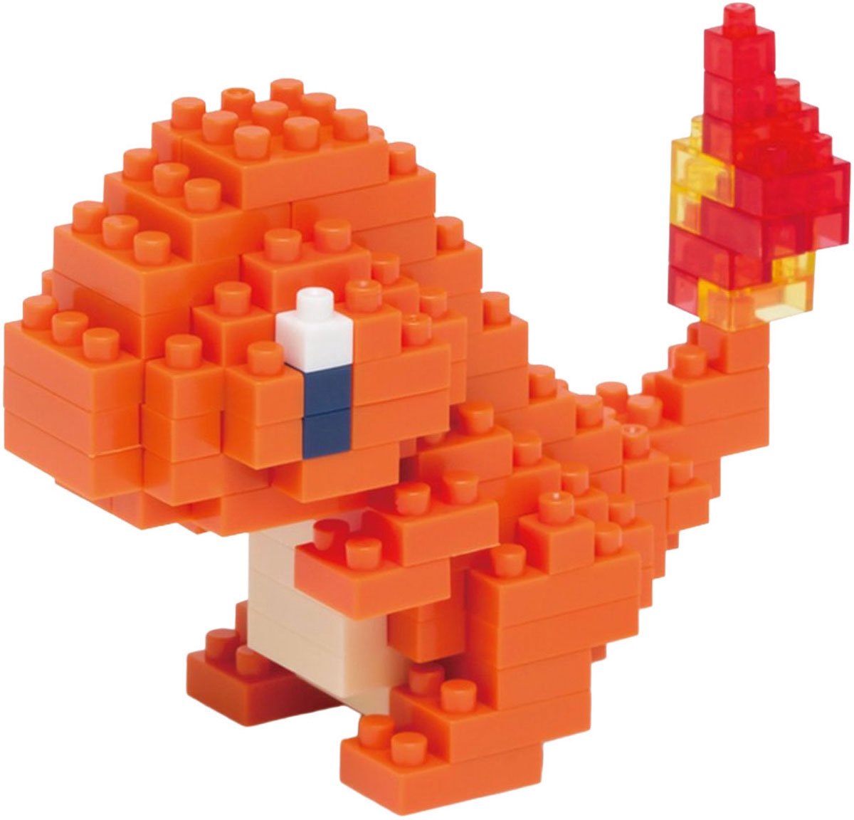 Bandai – Nanoblock – Charmander – Pokémon – Mini-Steinfigur – Bauset – Pixel Charmander Pokémon-Figuren-Set – nbpm002