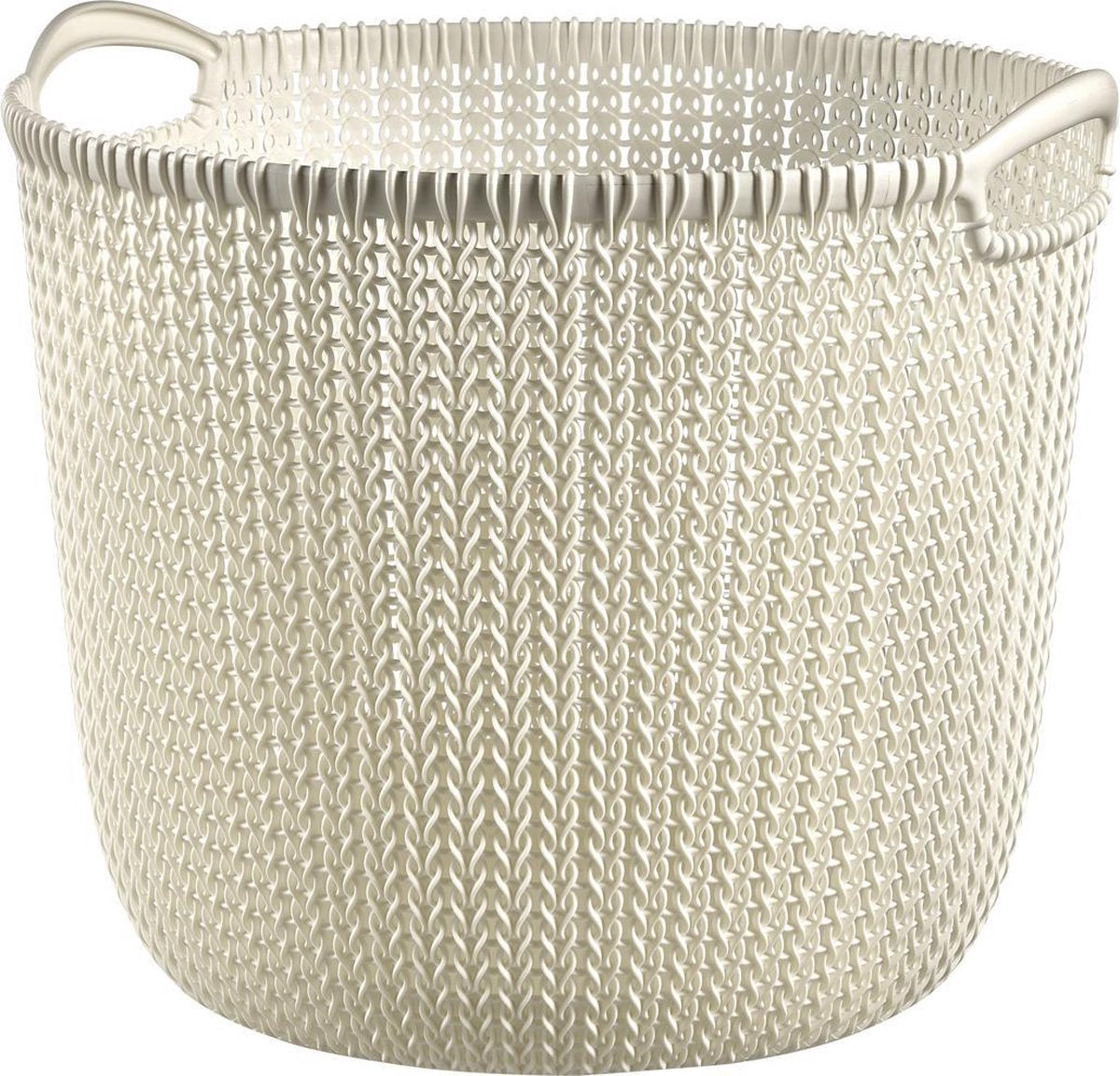 CHRAVER -Aufbewahrungskorb um etwa 30 l Crèmewit gestrickt