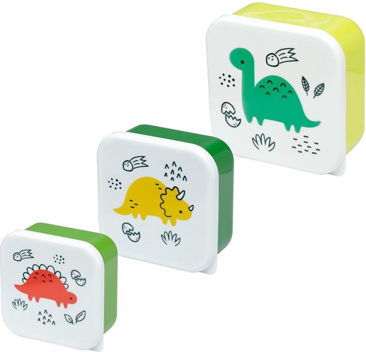 Puckator Lunchbox - Snackbox - Dino - 3er Set -