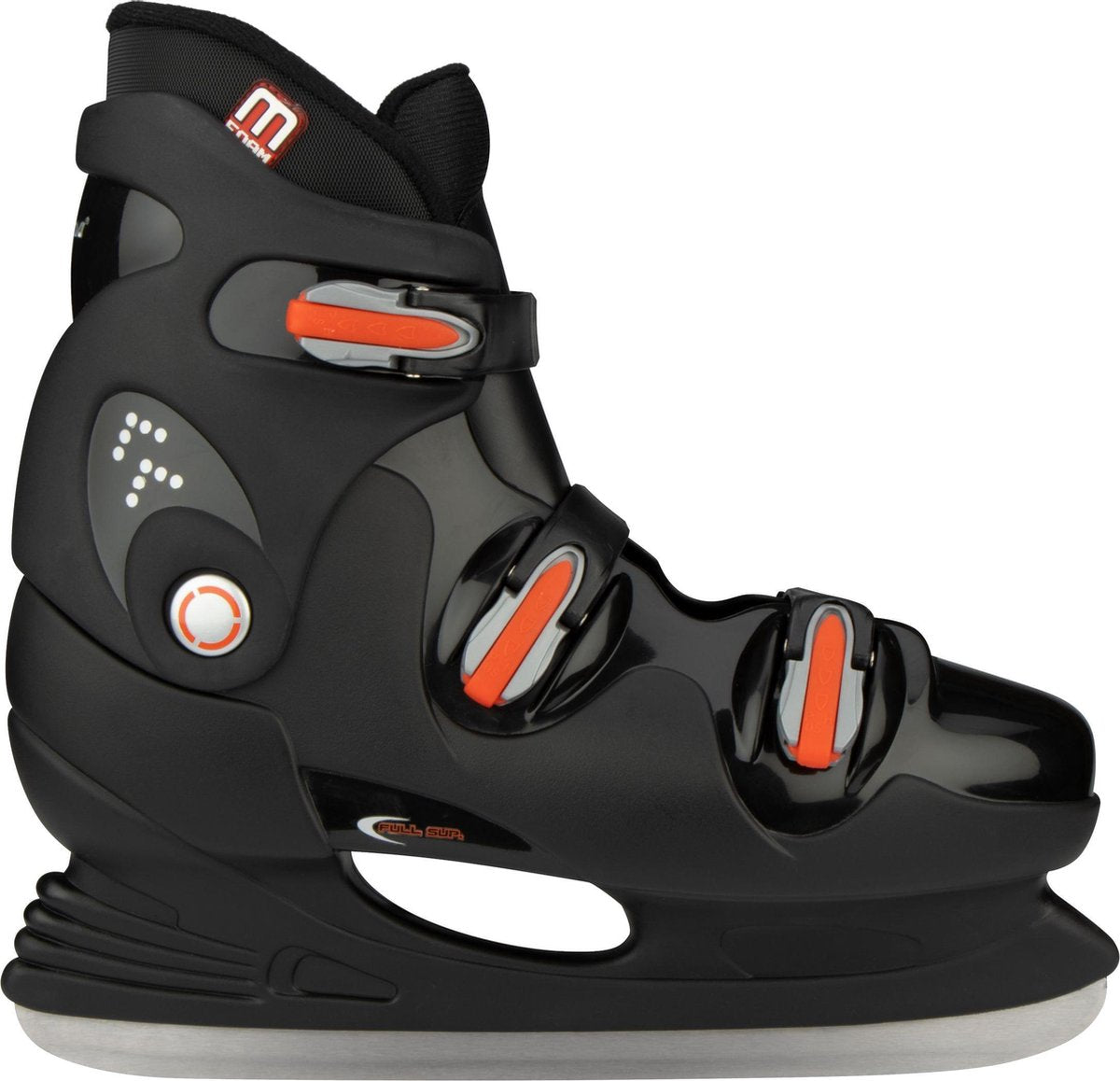 Nijdam kinderschaatsen - ijshockey schaatsen - hardboot - zwart - maat 35