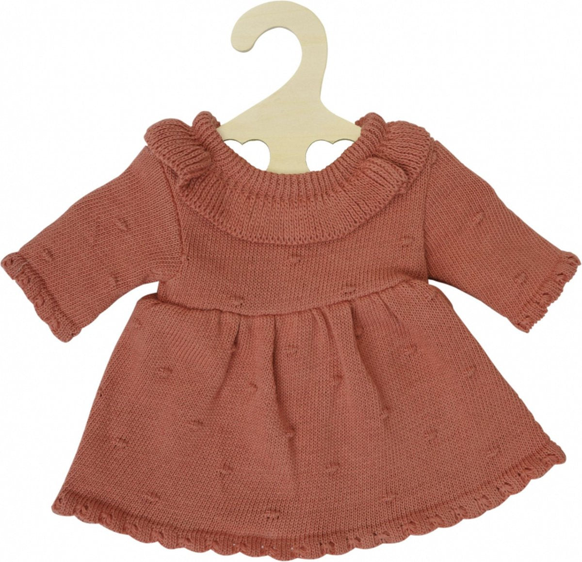Heless Puppen-Strickkleid Pfirsich, 35-45 cm