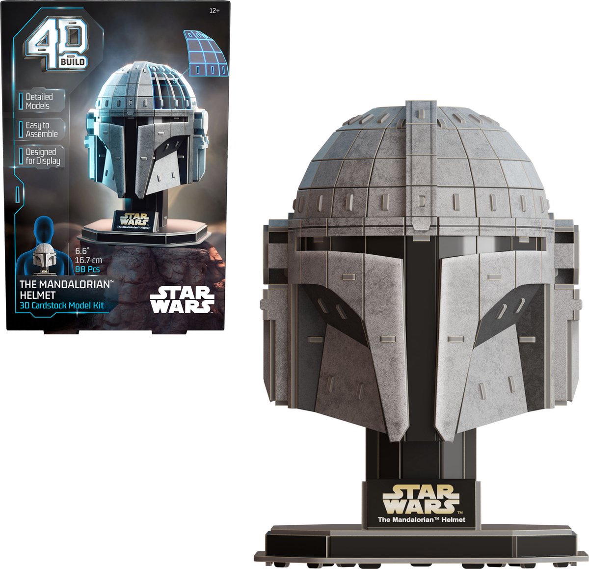 4D Build Star Wars – Der mandalorianische Helm – 3D-Puzzle – 88 Teile – Bausatz aus Pappe