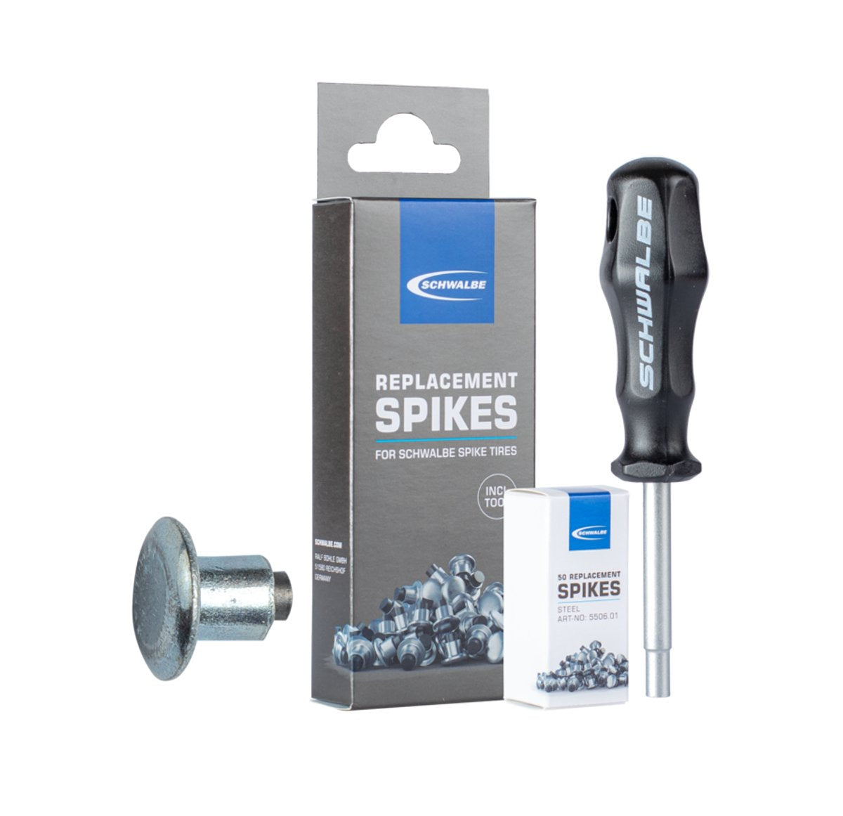 Schwalbe 50 Stahlspikes für alle Spikereifen inkl. Werkzeuge