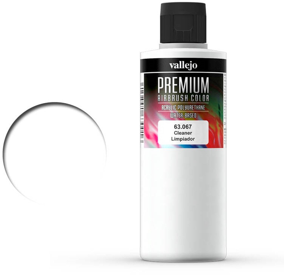 Vallejo Hobbyfarbe – 63067 Premium Airbrush-Reiniger – Reiniger – 200 ml