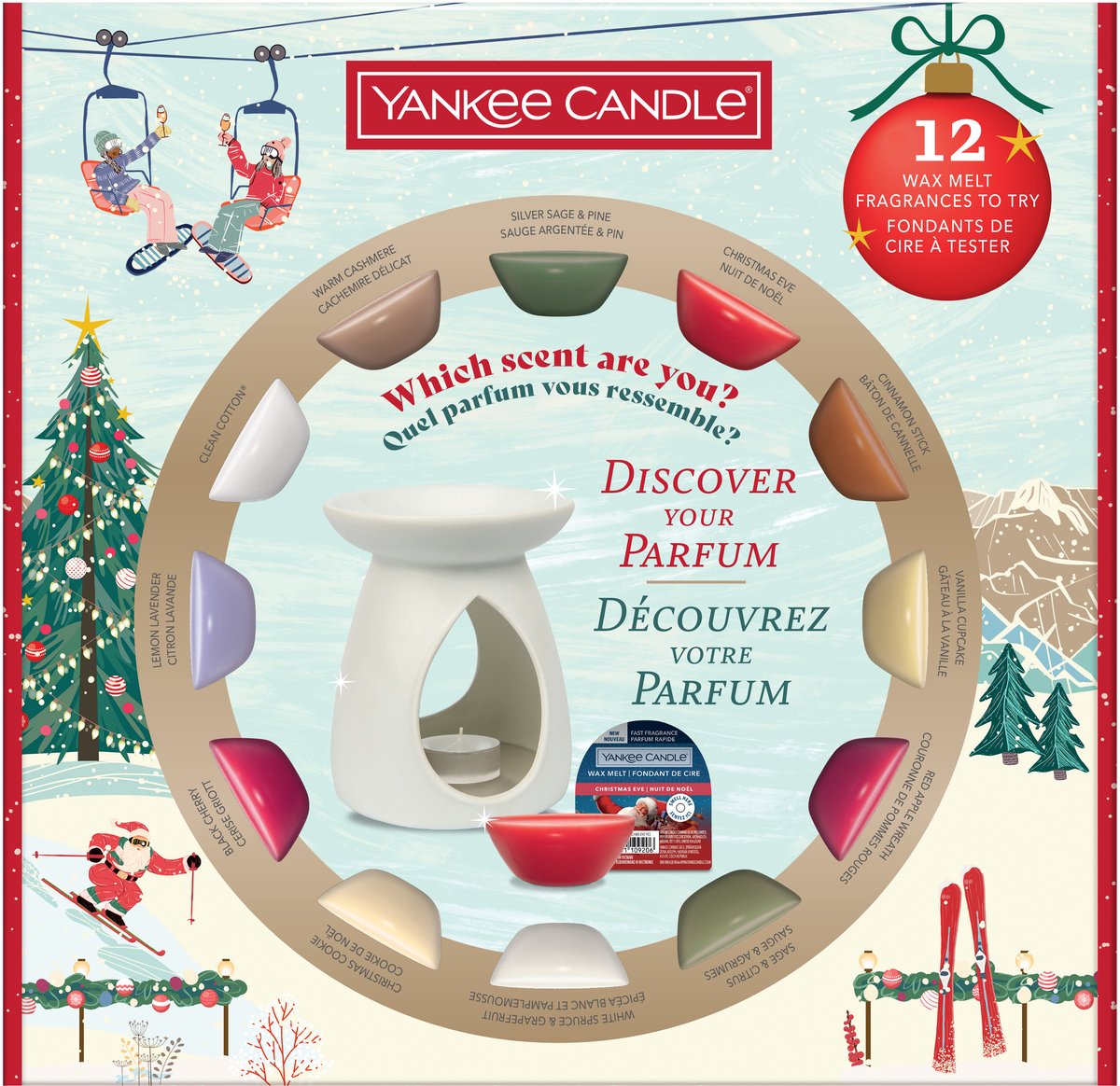 Yankee Candle – Après-Ski – Geschenkset mit 12 Wachsschmelzwärmern – Geschenkset