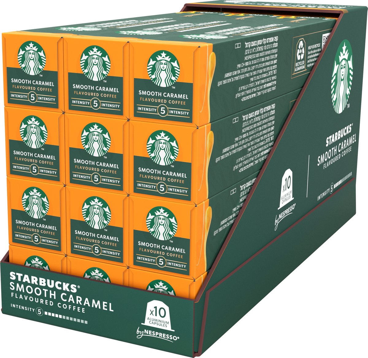 Starbucks by Nespresso Kapseln Smooth Caramel – 10 Kaffeetassen x 12 Boxen