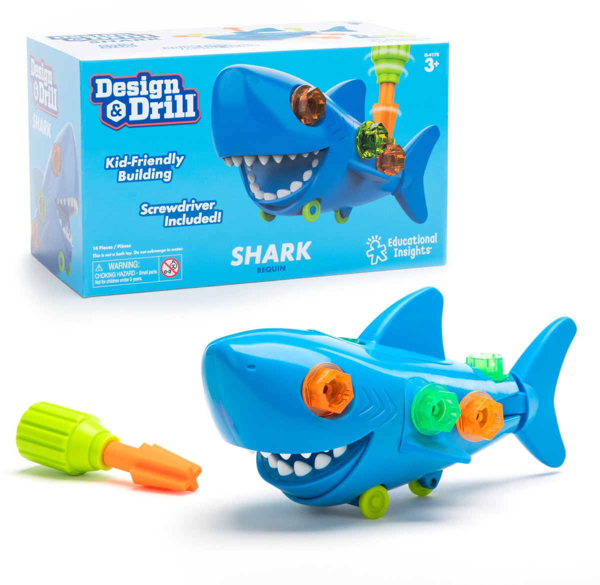 Lernressourcen, Spielzeug-Design-Drill-Hai-Technik-Set. - 3+