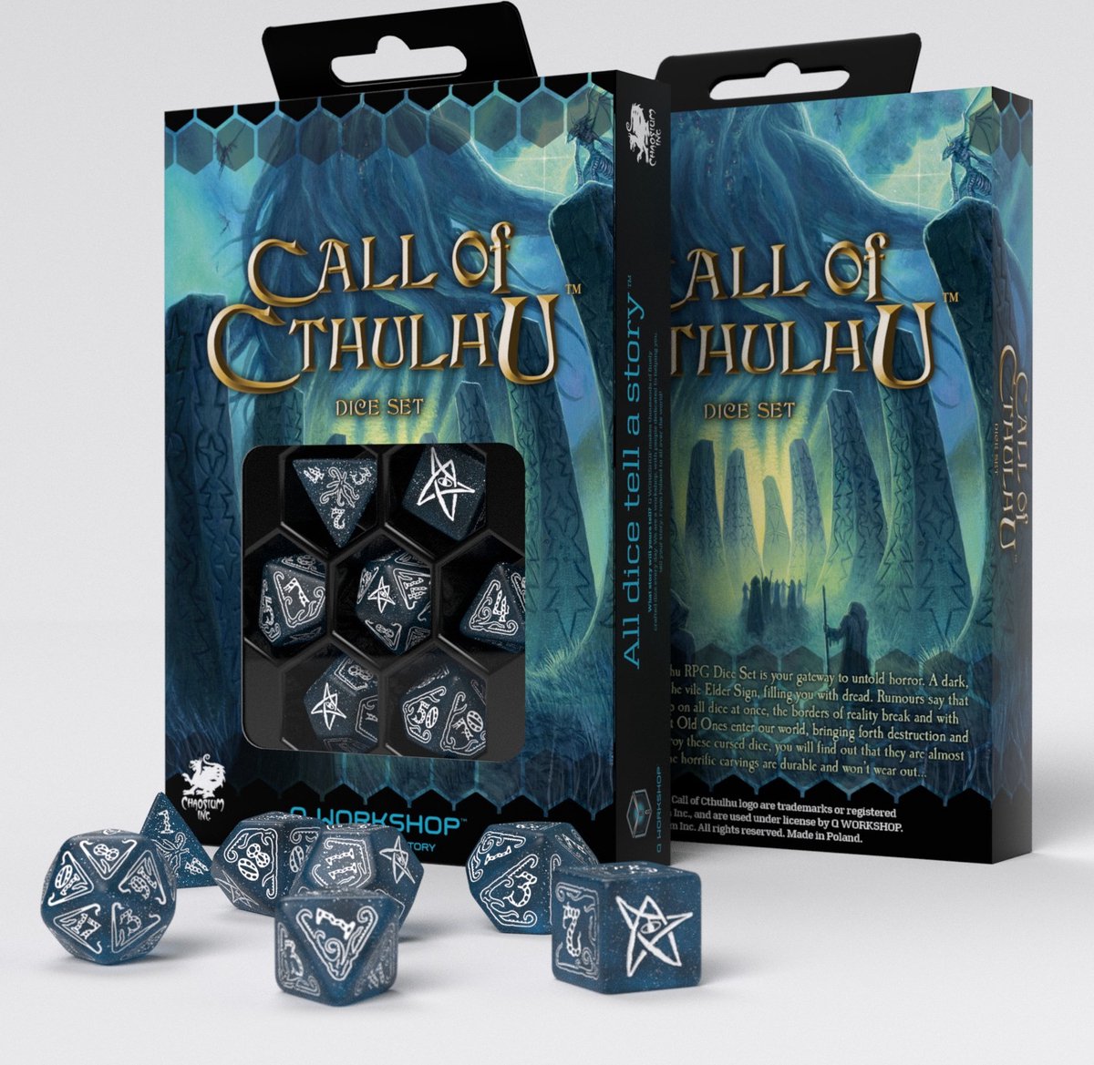Q-Workshop Call of Cthulhu – Abyssal White Würfelset